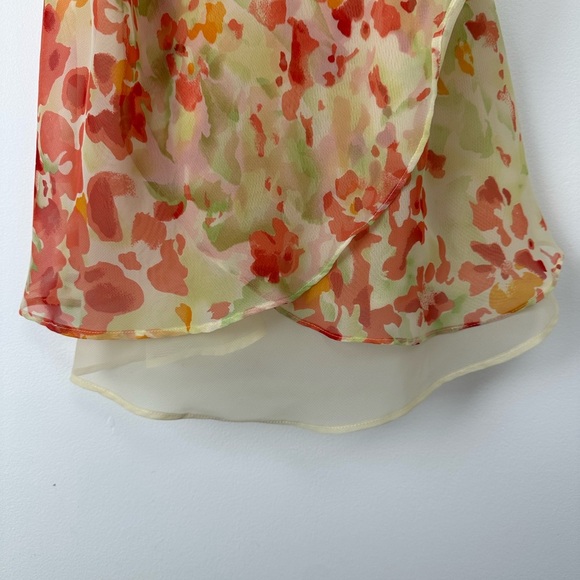 Gilligan O'Malley Nightgown Size Medium Sheer Slip Dress Y2K Watercolor Floral - Picture 5 of 6